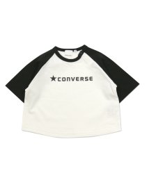 CONVERSE(CONVERSE)/コンバースワイドTシャツ/CONVERSE/ブラック×ホワイト
