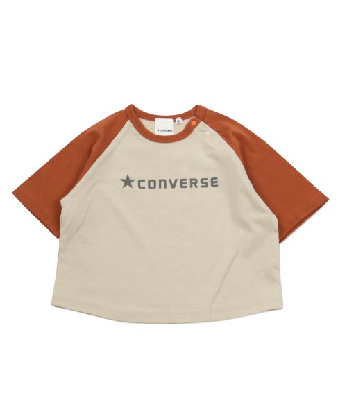 CONVERSE(コンバース)/コンバースワイドTシャツ/CONVERSE/オレンジ×アイボリー
