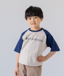 CONVERSE(CONVERSE)/コンバースワイドTシャツ/CONVERSE/ネイビー×アイボリー