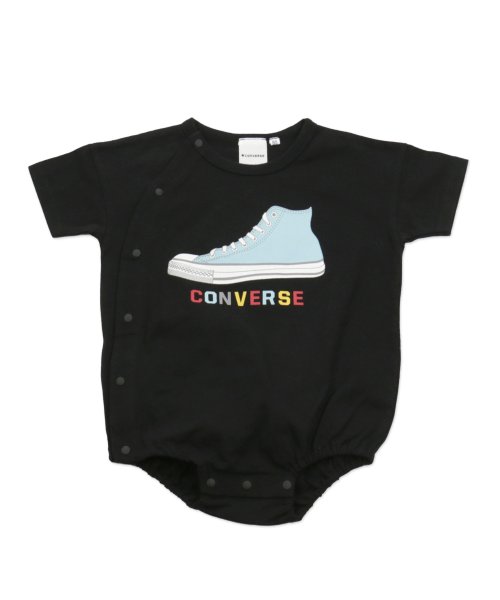 CONVERSE(CONVERSE)/コンバース半袖ロンパース/CONVERSE/ブラック