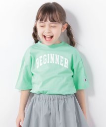 SHIPS any WOMEN(シップス　エニィ　ウィメン)/【SHIPS any別注】Champion: カレッジ プリント Tシャツ <KIDS>◇/ライトグリーン