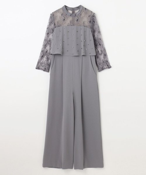 刺繍ワイドサロペット 