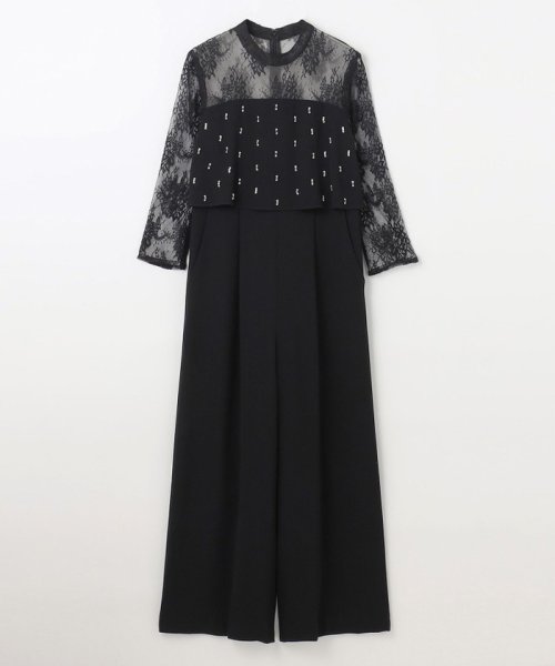 刺繍ワイドサロペット 