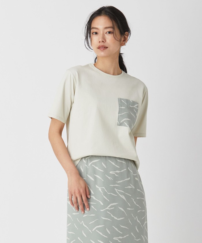 セール】【洗える】プリントパッチワークTEE カットソー(504593539