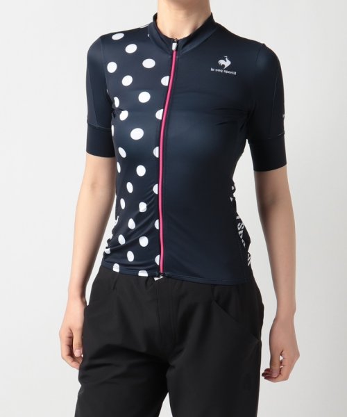 le coq sportif (ルコックスポルティフ)/レディスサイクリングジャージ －Polka Dot－【Entry】【アウトレット】/ネイビー