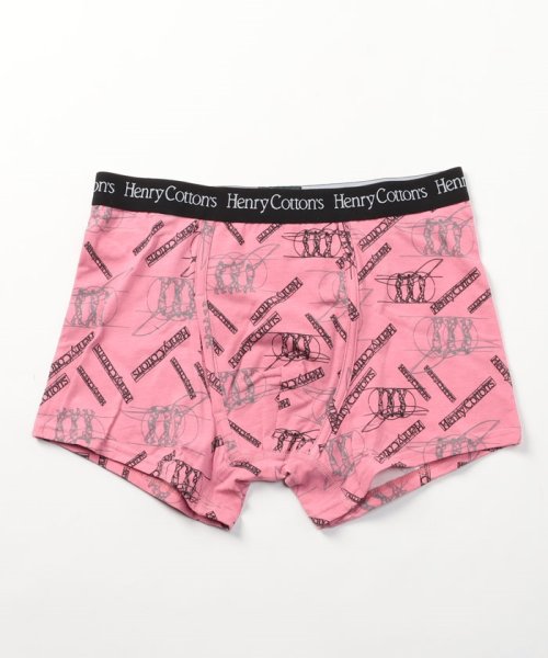 Henry Cotton`s(ヘンリーコットンズ)/ヘンリーコットンズ　ロゴ柄ボクサーパンツ/ピンク