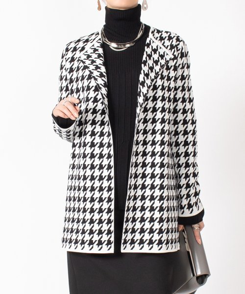 千鳥柄ニットジャケット マダム ジョコンダ Madam Joconde Magaseek