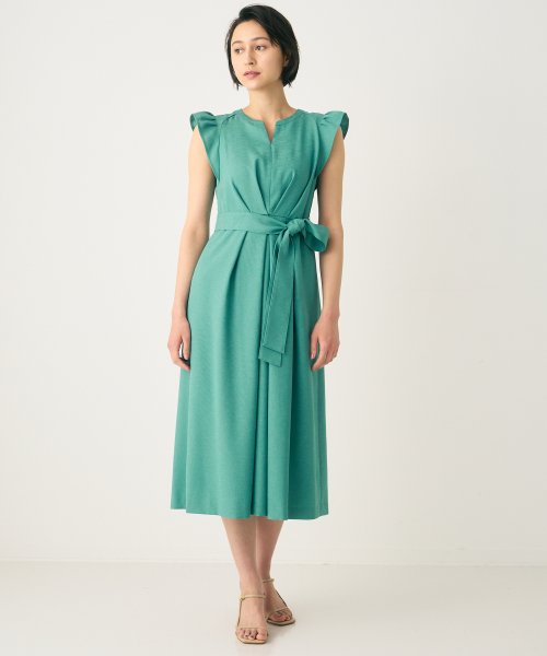 リネン調オックスフリル袖 ワンピース アナイ Anayi Magaseek