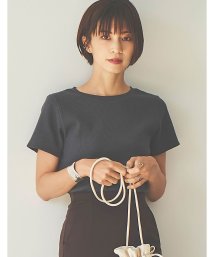 Re:EDIT(リエディ)/[日本製]ワッフルコットンコンパクトTシャツ/チャコールグレー