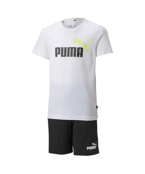 PUMA(PUMA)/キッズ ボーイズ 半袖 Tシャツ アンド ショーツ セット 120－160cm/PUMAWHITE-PUMABLACK