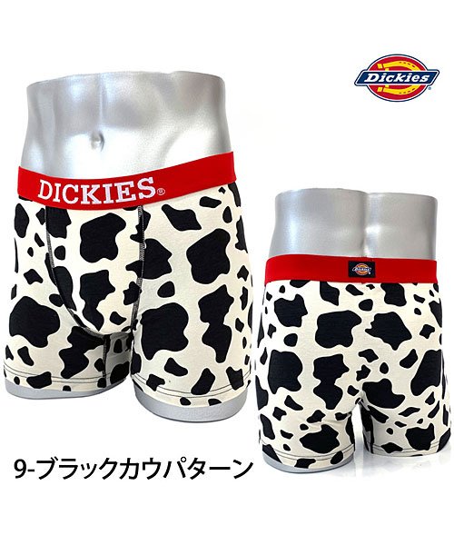 TopIsm(トップイズム)/Dickies ディッキーズ ボクサーパンツ メンズ 無地 総柄 ブランド ロゴ ストレッチ 男性用 下着 メンズ インナー アンダーウェア/ブラック系2