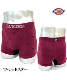 TopIsm(トップイズム)/Dickies ディッキーズ ボクサーパンツ メンズ 無地 総柄 ブランド ロゴ ストレッチ 男性用 下着 メンズ インナー アンダーウェア/レッド系1