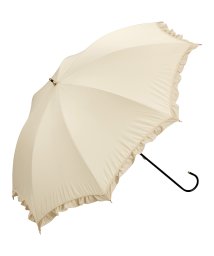 Wpc．(Wpc．)/【Wpc.公式】日傘 遮光クラシックフリル 50cm 完全遮光 遮熱 UVカット100％ 晴雨兼用 レディース 長傘/ベージュ