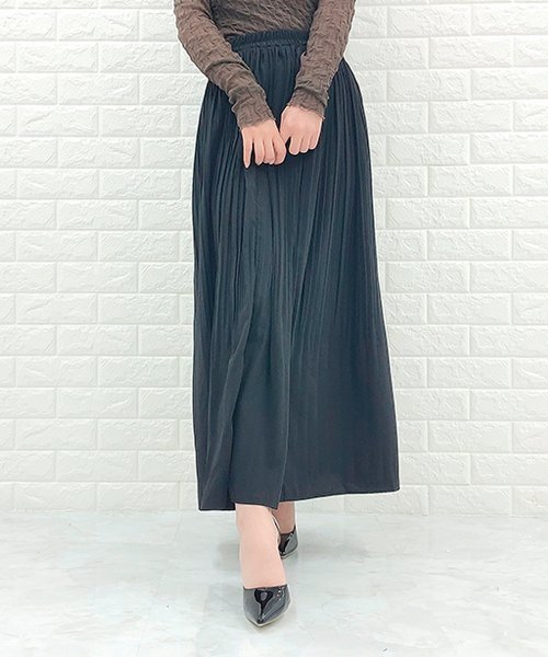 セール セミフレア細プリーツロングスカート レースレディース Lace Ladies Magaseek