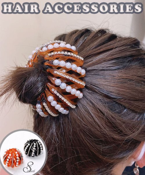 セール ヘアゴム パール ポニーリング ヘアクリップ 団子 シュシュ ヘアアクセサリー かわいい オシャレ 髪飾り 上品 ポニーフック セイヘイショップ Seiheishop Magaseek