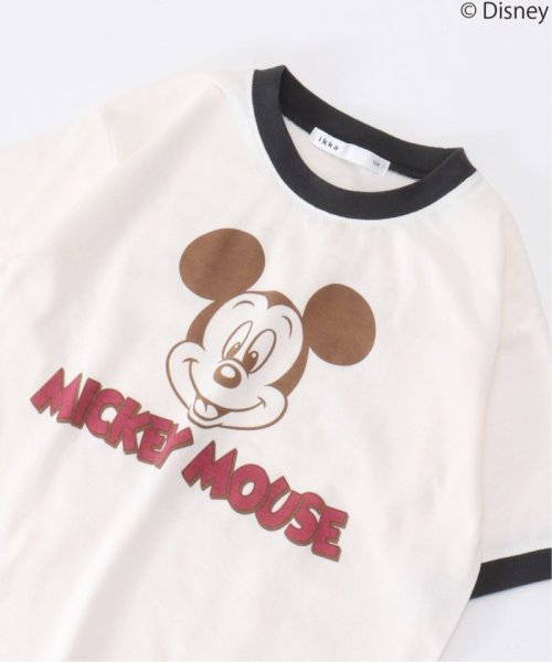 セール キッズ Disney ディズニー ミッキーマウス 前後プリントリンガーtシャツ 100 150cm イッカ キッズ Ikka Kids Magaseek