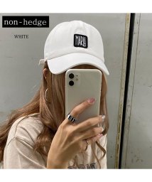 non-hedge(ノンヘッジ)/ロゴワッペンキャップ/ホワイト