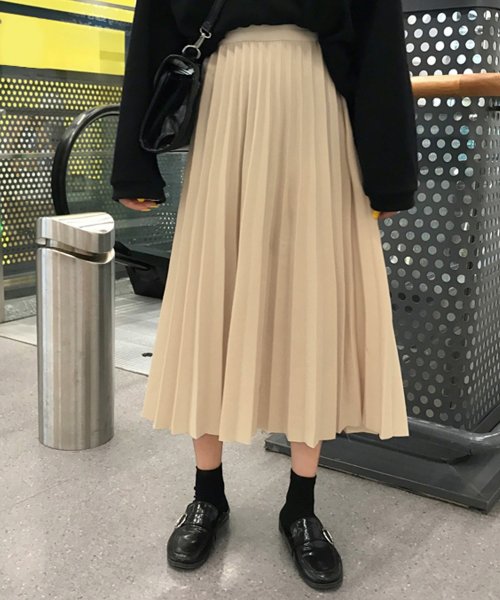 セール プリーツスカート コーデ レディース ミモレ丈 ボトムス ジャージー生地 厚手 テディショップ Teddyshop Magaseek