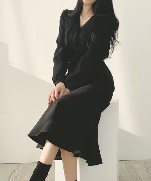 セール Vネック マーメイドライン ワンピース グランディール Grandeir Magaseek