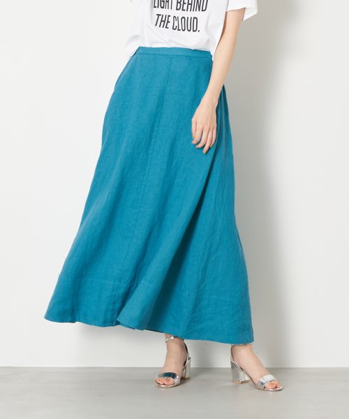 MICA&DEAL(マイカアンドディール)/overdye flare skirt/BLUE