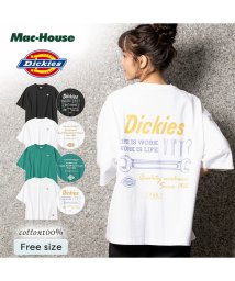 MAC HOUSE(women)(マックハウス（レディース）)/Dickies ディッキーズ バックプリントTシャツ 2287－3931/ホワイト×イエロー