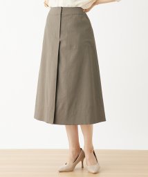 Leilian(レリアン)/ラップ風Aラインスカート【my perfect wardrobe】/グリーン 