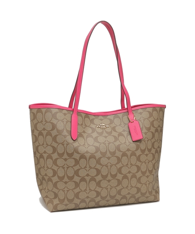 年間ランキング6年連続受賞 コーチ Imtvy 5696 Coach レディース ピンク ベージュ シグネチャー トートバッグ アウトレット バッグ Www Comisariatolosandes Com