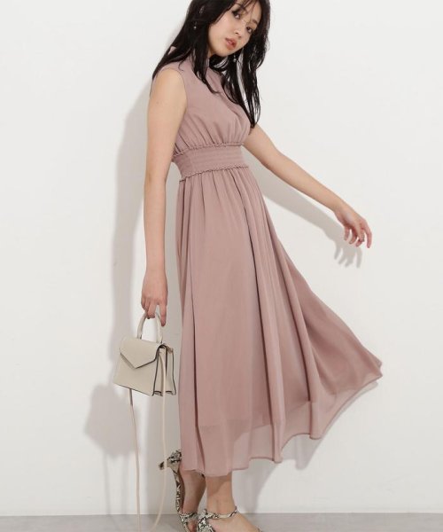 ウエストシャーリング楊柳ワンピース ナチュラルビューティーベーシック Natural Beauty Basic Magaseek