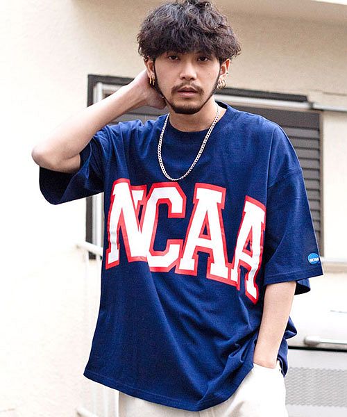 【ティンバーランド】ビッグロゴ リンガーネック 半袖 Tシャツ 紺 2XL