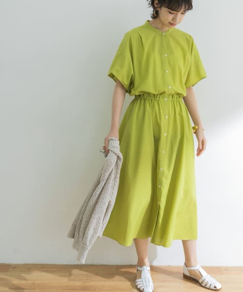 予約 Ur Tech リネンブレンドギャザーワンピース アーバンリサーチ Urban Research Magaseek