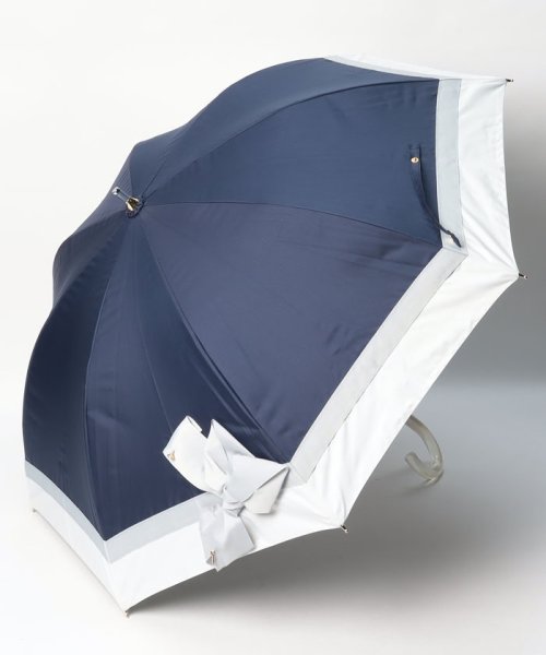 LANVIN en Bleu(umbrella)(ランバンオンブルー（傘）)/晴雨兼用日傘　”ビジューリボン”/ネイビーブルー