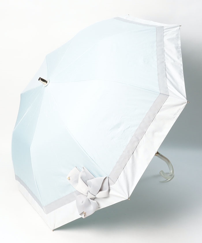 晴雨兼用折りたたみ日傘 ”ビジューリボン”   ランバンオン