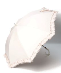 LANVIN en Bleu(umbrella)(ランバンオンブルー（傘）)/晴雨兼用日傘　”ビジュー×オーガンジーフリル”/ベージュ
