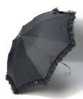LANVIN en Bleu(umbrella)/晴雨兼用折りたたみ日傘　”ビジュー×オーガンジーフリル”/504490363