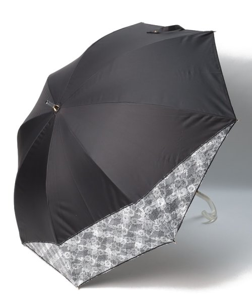 LANVIN en Bleu(umbrella)(ランバンオンブルー（傘）)/晴雨兼用日傘　”ラッセルレース刺繍”/ブラック