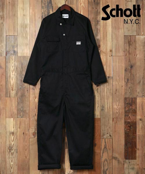 【Schott/ショット】 ツナギ/3116033 ユニセックス カジュアル アメカジ ワーク ルード つなぎ