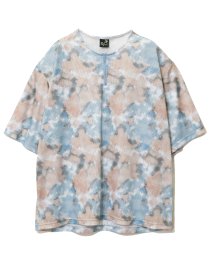 go slow caravan(ゴースローキャラバン)/メッシュ防蚊加工総柄プリントハーフZIP BIGTEE/総柄1