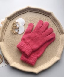aimoha(aimoha（アイモハ）)/韓国風ウール手袋 手袋 レディース かわいい ウール 暖かい/ピンク