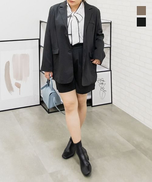 セール テーラードジャケット ショートパンツセットアップ クレット 大きいサイズ Clette Magaseek