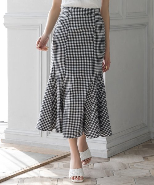 セール ジュリアブティック Julia Boutique ギンガムチェック柄マーメイドスカート 242 Magaseek