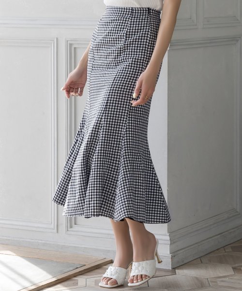 セール ジュリアブティック Julia Boutique ギンガムチェック柄マーメイドスカート 242 Magaseek