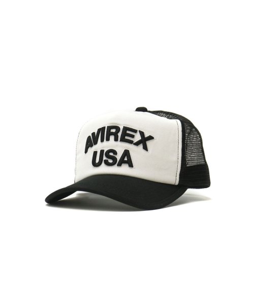 AVIREX(AVIREX)/アヴィレックス キャップ AVIREX HEAD WEAR AX USA メッシュキャップ アジャスター フリーサイズ カモ柄 アビレックス 14407200/ホワイト