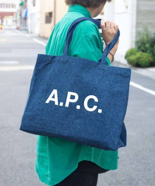 A.P.C.(アーペーセー)/A.P.C. アーペーセー DIANE SHOPPING TOTE BAG ダイアン ショッピング トートバッグ トート A4可/インディゴ