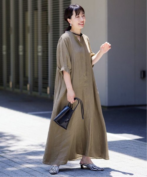 予約 フレンチリネンスキッパーワンピース ジャーナルスタンダード レサージュ Journal Standard L Essage Magaseek