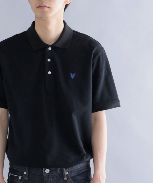 SHIPS MEN(シップス　メン)/*【SHIPS別注】: Lyle&Scott ワンポイント ロゴ 鹿の子 ポロシャツ/ブラック