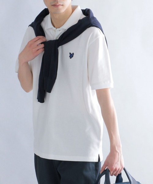 SHIPS MEN(シップス　メン)/*【SHIPS別注】: Lyle&Scott ワンポイント ロゴ 鹿の子 ポロシャツ/ホワイト