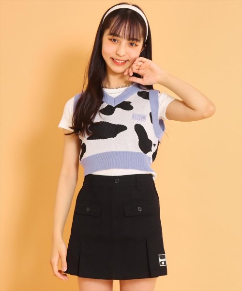 セール サマーニットアニマル柄ベスト アナップガール Anap Girl Magaseek