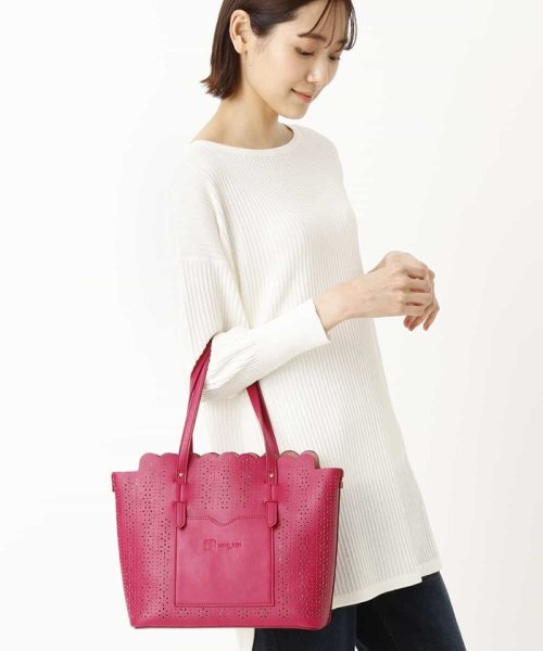 インナーポーチ付き スカラップトートバッグ エムケーミッシェルクランバッグ Mk Michel Klein Bag Magaseek