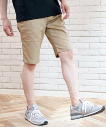 TopIsm(トップイズム)/ショートパンツ メンズ ハーフパンツ ツイル 無地 スキニー チノ 短パン ストレッチ/ベージュ