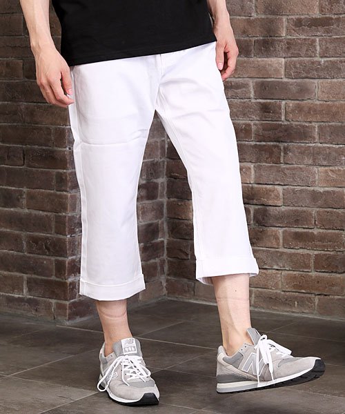 セール トップイズム Topism クロップドパンツ メンズ ひざ下 7分丈パンツ アンクルパンツ チノパン 短パン Magaseek